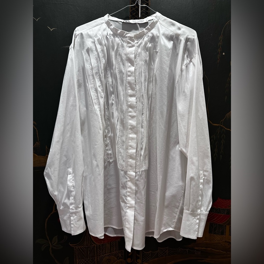 ZARA Oversized Women’s Tunic with ruffles -Size XL